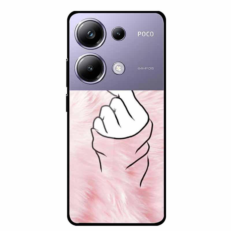 Красочный эстетичный чехол из закаленного стекла для Redmi 12 5G и POCO M6 PRO