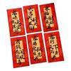 6Pcs Red Envelope 2024 Dragon Year Red Envelopes Cartoon Design Spring Festival Red Bag for New Year Festive