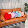 Plush Pillow Adorable Heart Shaped Cushion Soft Comfortable Fluffy Throw Pillow for Home Bedroom Decoration