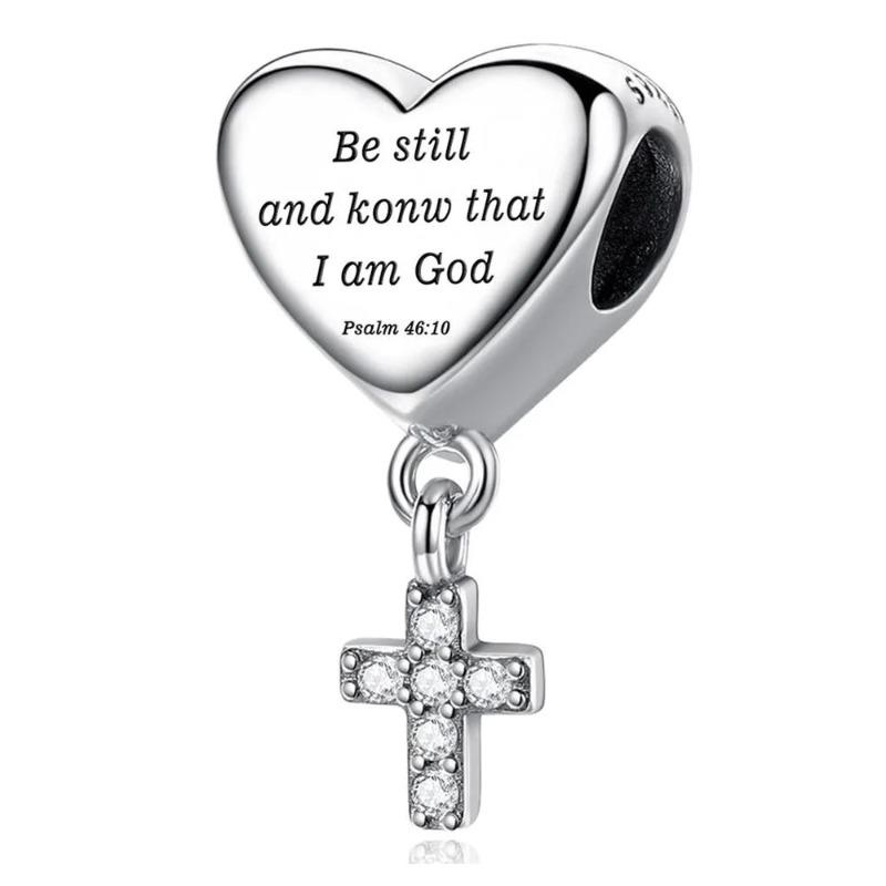 New Cross Charms The Virgin Mary Angel Pendant Necklace Beads Fit Original Copper Bracelets Fine Jewelry Diy Gift