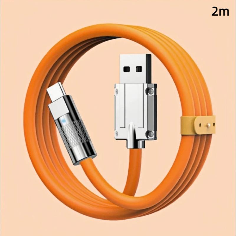 Зарядный кабель USB A на Type C, 120 Вт, супербыстрая зарядка, устойчивый к разрывам, нейлоновая оплетка, для использования с телефоном Huawei
