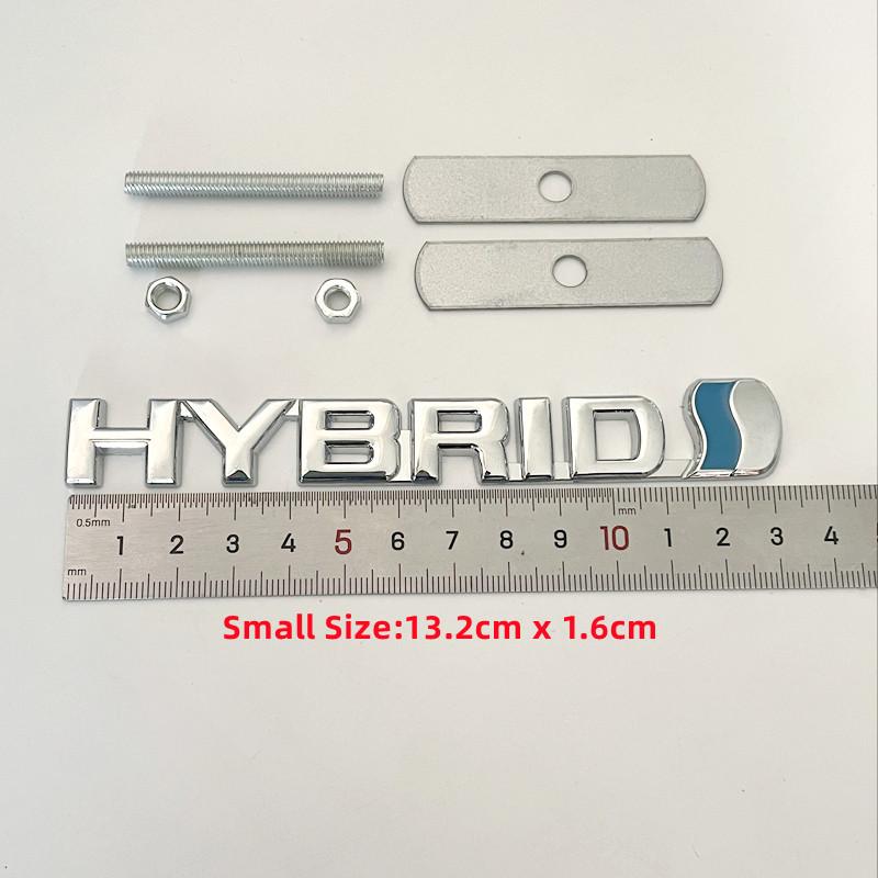 3D Metal HYBRID Logo Grill Side Fender Rear Trunk Emblem Badge Car Sticker Decals For Toyota Prius Camry Crown Auris Rav4s TRD bypm9