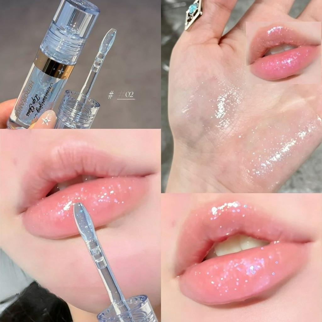 Graceful Sheer Lip Gloss Moisturizing Hydrating Non-sticky Fine Diamond Shimmer Lip Glaze Overlay Brightening Daily Lip Makeup