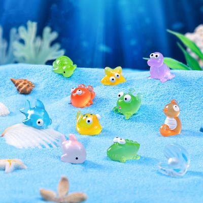 Мини Океан Смола Животные Крошечные Морские Животные Фигурки Морские Миниатюрные Украшения для DIY Аквариума Горшечный Микро Сад Пейзаж