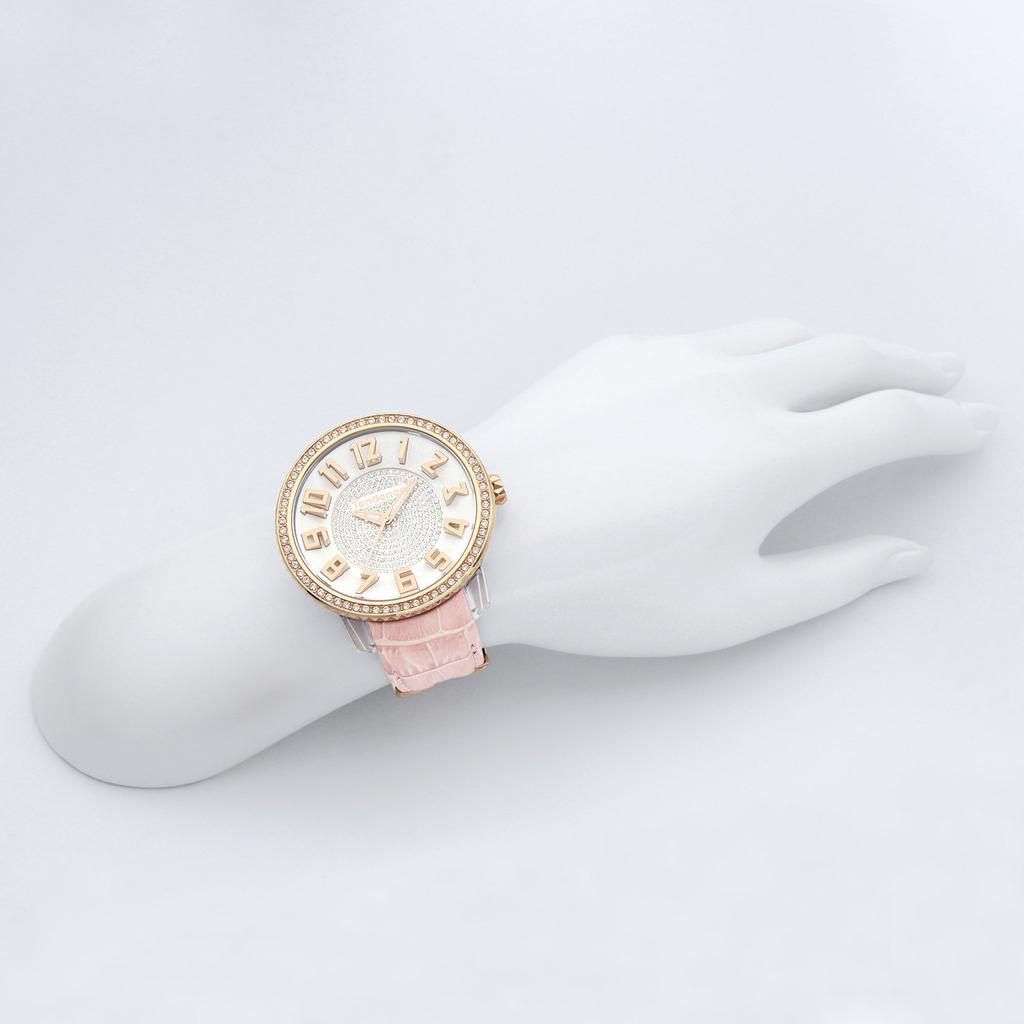 Watch Glam White Dial Polycarbonate Mineral Glass Quartz Watch TY430141 Pink [Tendence] 48.5MM Women's [Item]