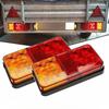 1 Pair 10LED Rear Tail Lights Lamps Lorry Truck Trailer Caravan Bus Motorhome 12V Trailer Truck Tail Lamp