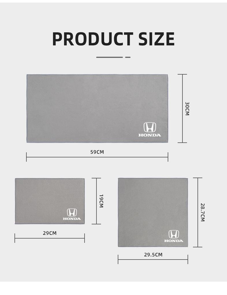 Microfiber Car Wash Towel Auto JRTUJ4 Interior Cleaning Cloth Rag For Honda Civic Fit Jazz Accord Pilot CRV Odyssey Passport City HRV
