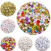 100Pcs Acrylic Moon Star Beads Charms Bracelet Necklace For DIY Jewelry Making Accessories
