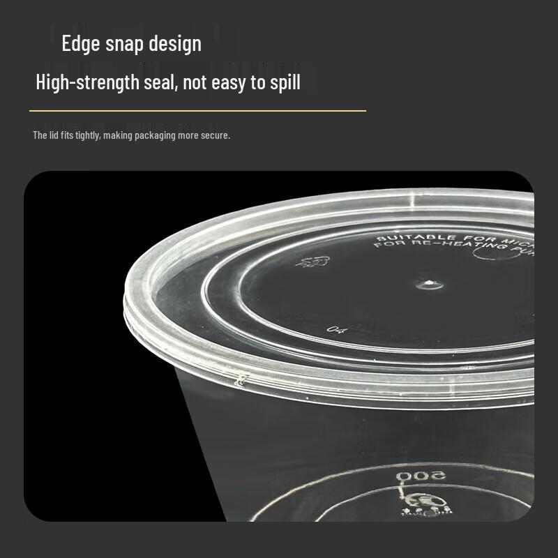 Microwaveable Disposable Round Food Container with Lid