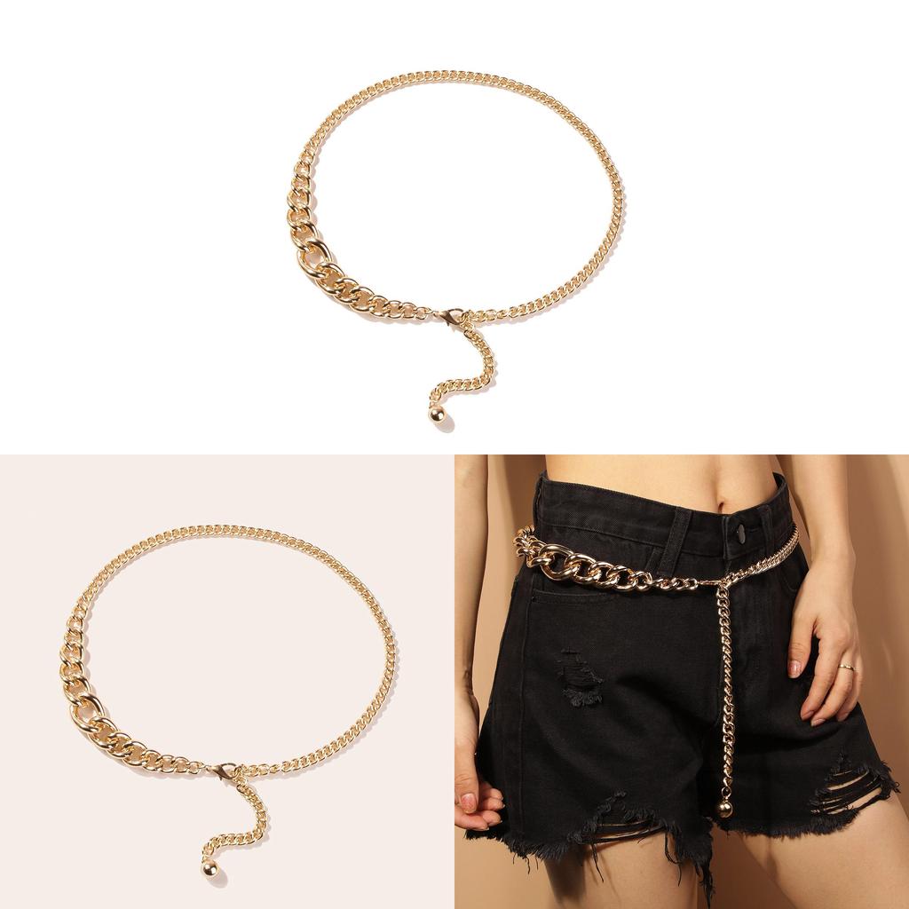 Metal Waist Women Chain With Irregular Aluminum Chain For Summer Winter Wear