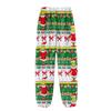Women's Christmas  Print Trousers With Drawstring Cuffs Casual Pants And Pajamas