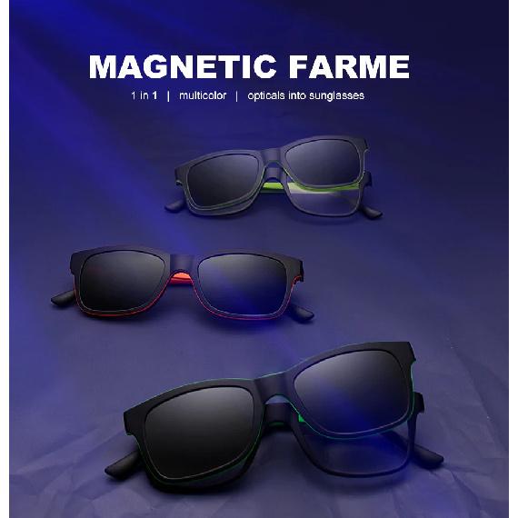 RS002 Magnet Polarized Clip Glasses Frame Women TR90 Optical Myopia Clip Glasses Fluorescent glasses frame