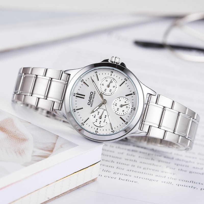 Casio Серия STANDARD Серия DRESS Business Casual Римская шкала Кварцевый механизм Ремешок из нержавеющей стали Японские и корейские женщины's LTP-V300D-7A
