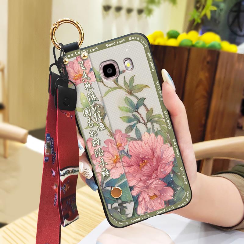 For Mom Kickstand Phone Case For Samsung Galaxy J510/J5 2016/J5108 Waterproof Dirt-resistant Wrist Strap Lanyard Fashion