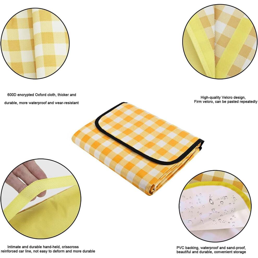 Extra Large Waterproof Picnic Blanket Washable Travel Outdoor Beach Park Camping