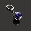 Spherical Luminous Crystal Zodiac Keychain - Virgo & Leo