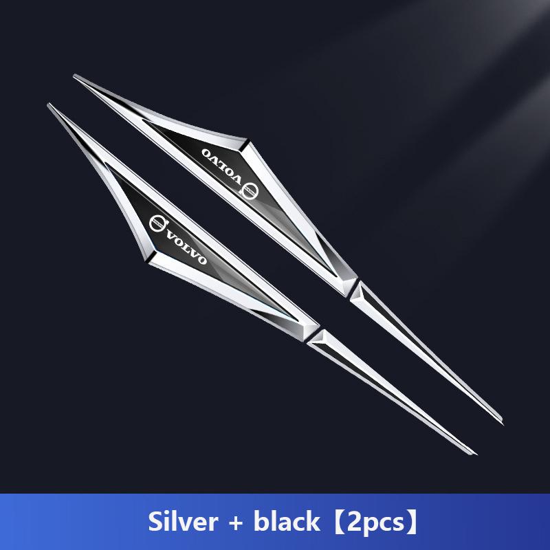 AAKA1 2pcs Metal volvo Logo Car Fender Side Wing Emblem Badge Sticker For VOLVO XC60 XC90 S60 S90 XC40 V90 S40 V40 XC70 C30 C70 S80