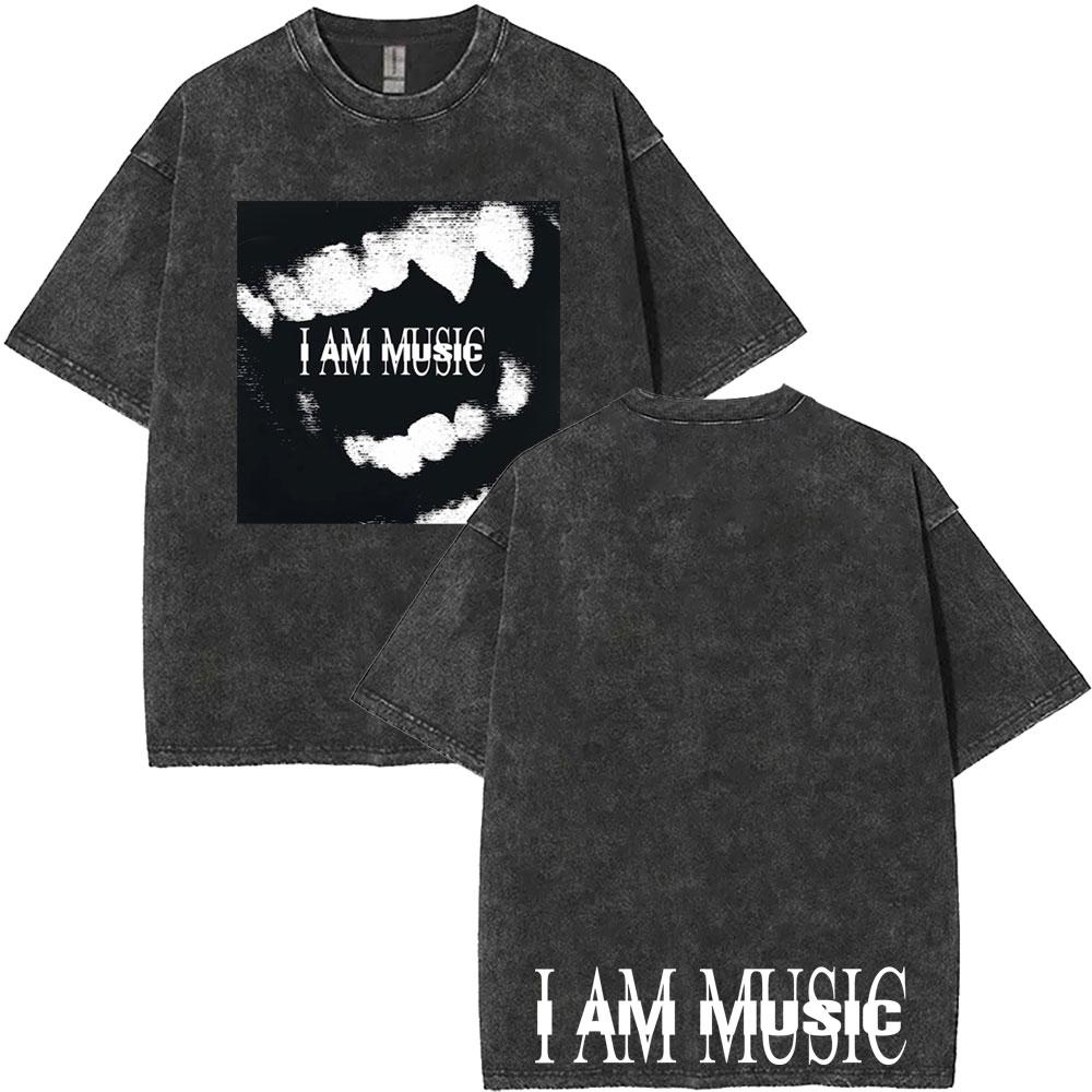 Vintage Washed Playboi Carti I AM MUSIC Album Merch Tshirt Men Women Hip Hop Fashion Oversized Tshirts Opium Rap T Shirts