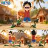 1 шт. Официальная фигурка One Piece Луффи и Нами, Классическая культовая сцена, Декоративная коллекционная фигурка, Идеальный подарок на праздники.
