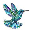 Acrylic Colorful Hummingbird Sun Catcher Hanging Pendant with Lanyard Easy To Install Bird Window Crafts Hanging Decor