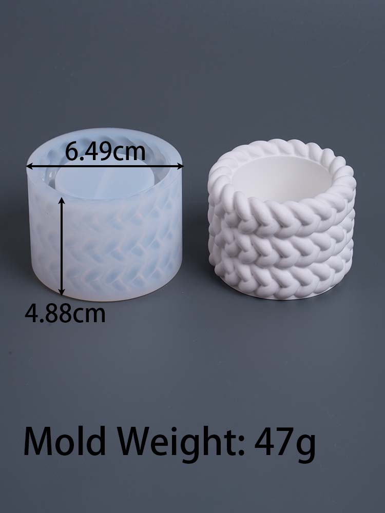 Силиконовая форма для свечей в виде плетеной композиции, круглый горшок для суккулентов, глиняные формы, коробка для хранения из гипсовой смолы, материалы для рукоделия.
