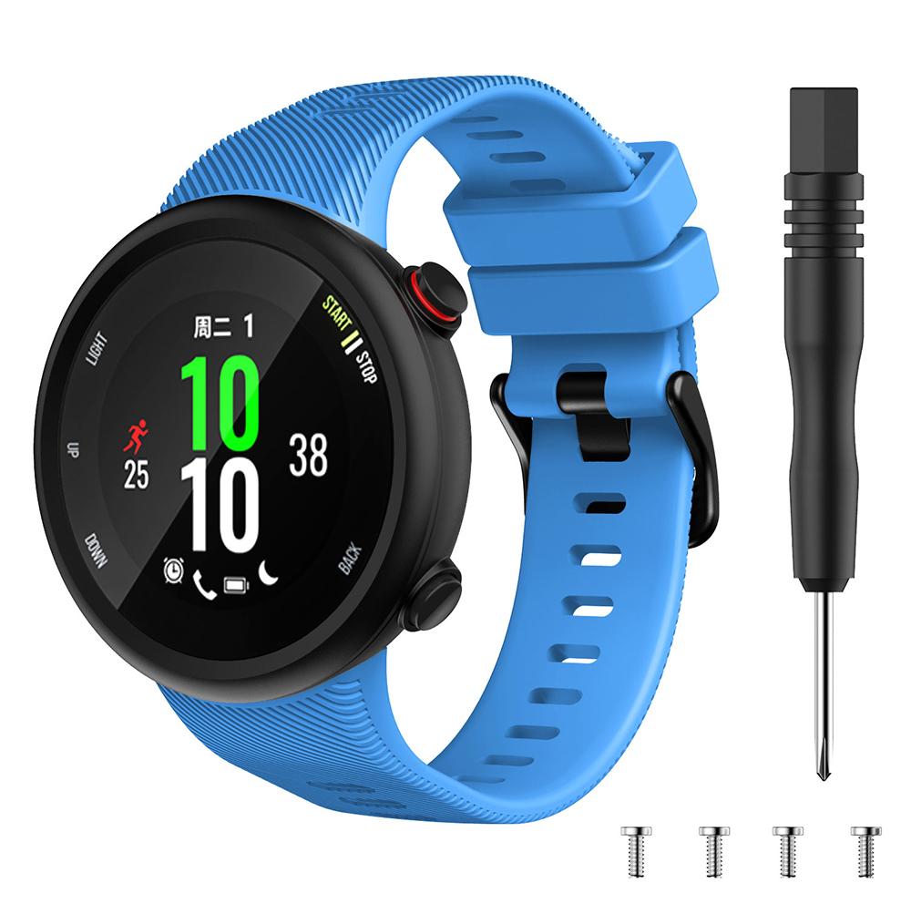 Спортивный силиконовый сменный ремешок для Garmin Forerunner 45/45S и Swim 2 - Разные цвета