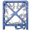 52-Pinch Large Capacity Folding Corner Hanger, Space-Saving Design with Kamoi Hooks, Laundry Hanger, Indoor/Outdoor Use, Blue