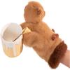 Thermal Snow Mittens Plush Winter Gloves Cute Capybara Gloves  Women Kids