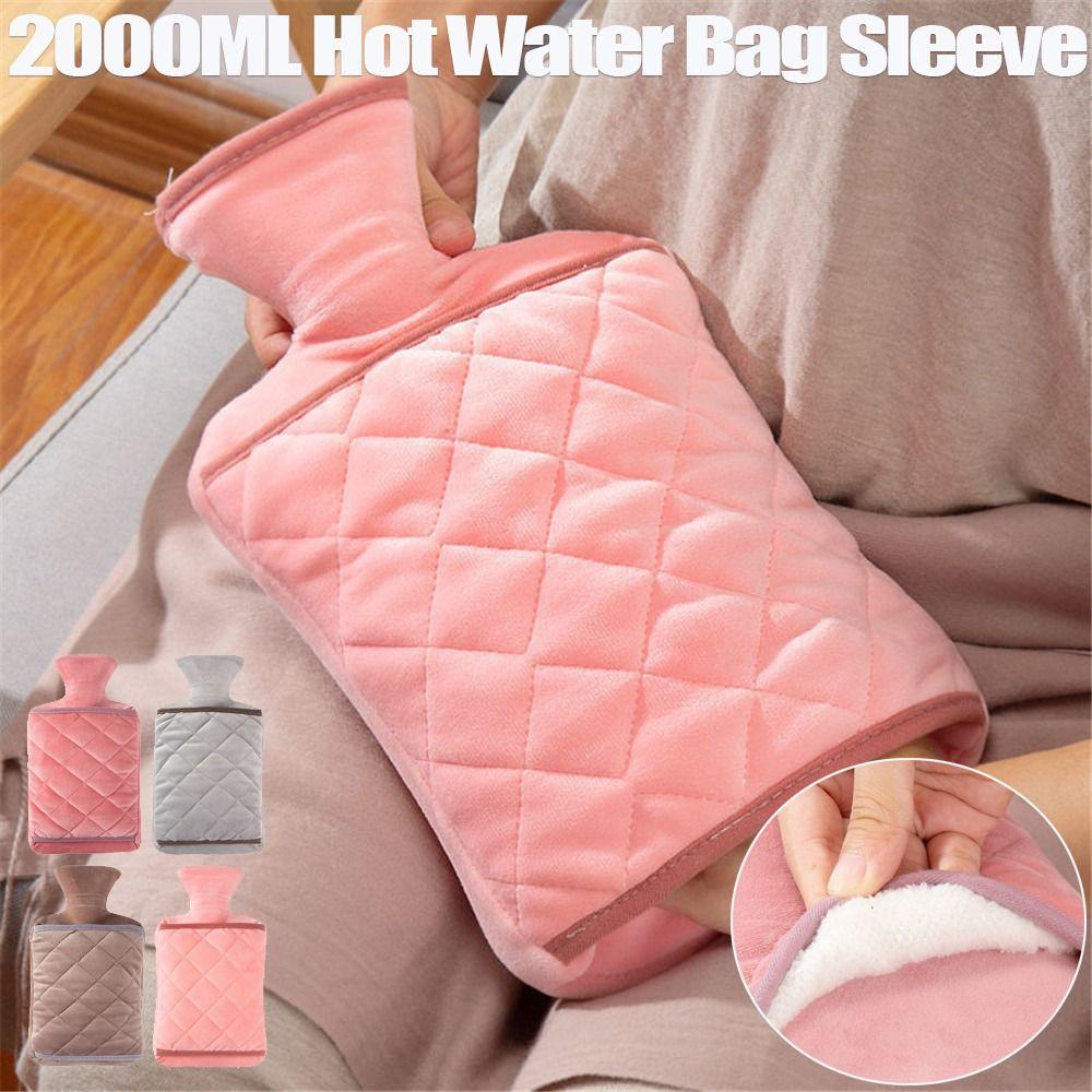 Warmer Rubber Heat Preservation Covers Thickened Crystal Velvet Hot Water Bag Sleeve Warm Water Bag