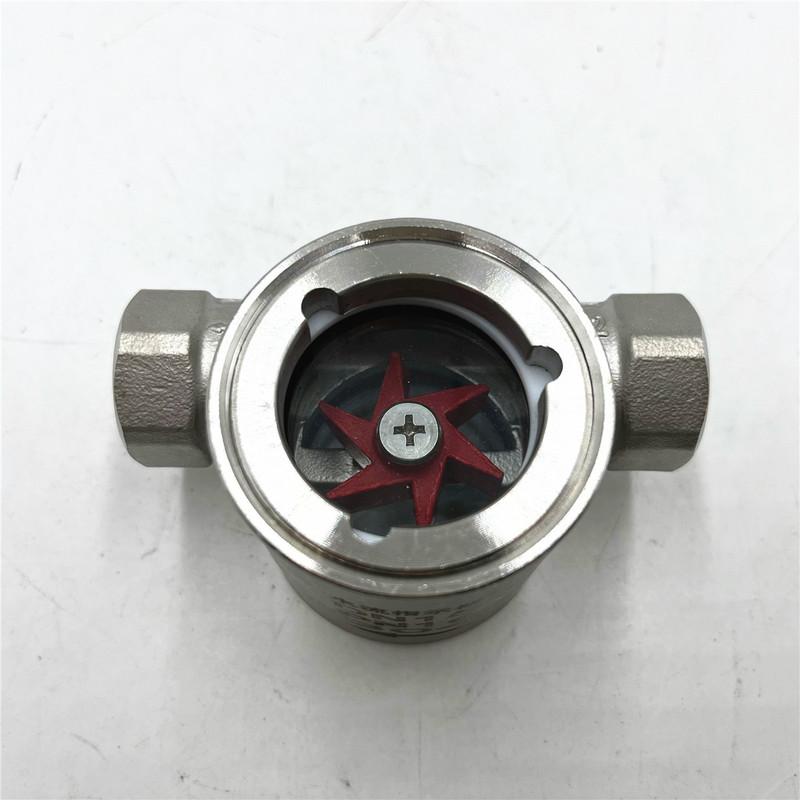 1/4", 3/8",1/2",3/4",1" BSP Stainless Steel 304 Sight Glass Water Flow Indicator With Plastic Impeller