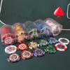 10Pcs 39Mm Texas Hold'Em Chips, Wheat Ear Clay Chips Texas Hold'Em Creative Chess And Card Room Poker Hall Poker Coin Table Game