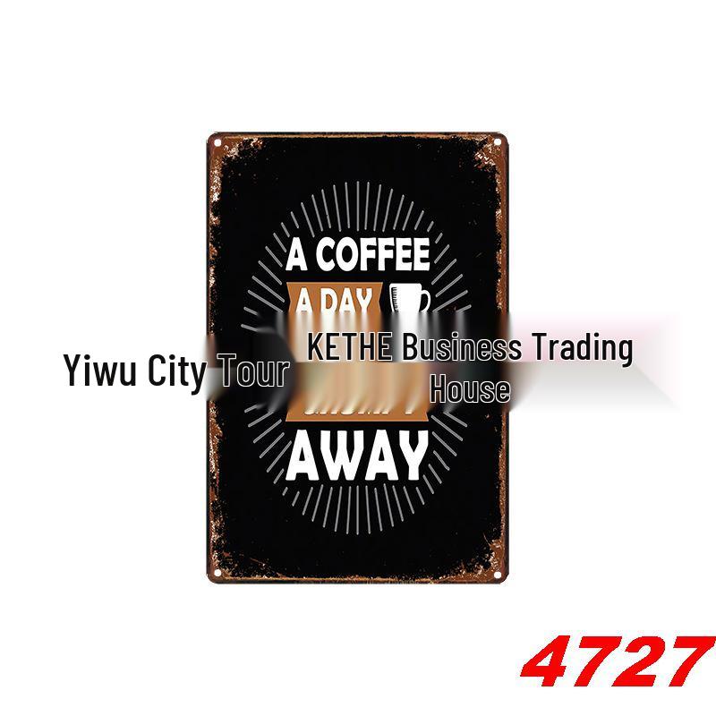 Retro Wine Tin Painting - Vintage Decor for Bar, Bedroom, or Coffee Shop