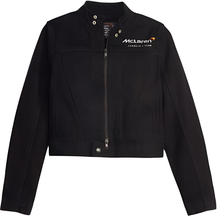 Levis McLaren Racing Коллаборация Осень/Зима 24 McLaren Двуглавый Воротник-стойка Молния Вышивка Логотипа Буквы Повседневная Куртка с Длинным Рукавом A89880000