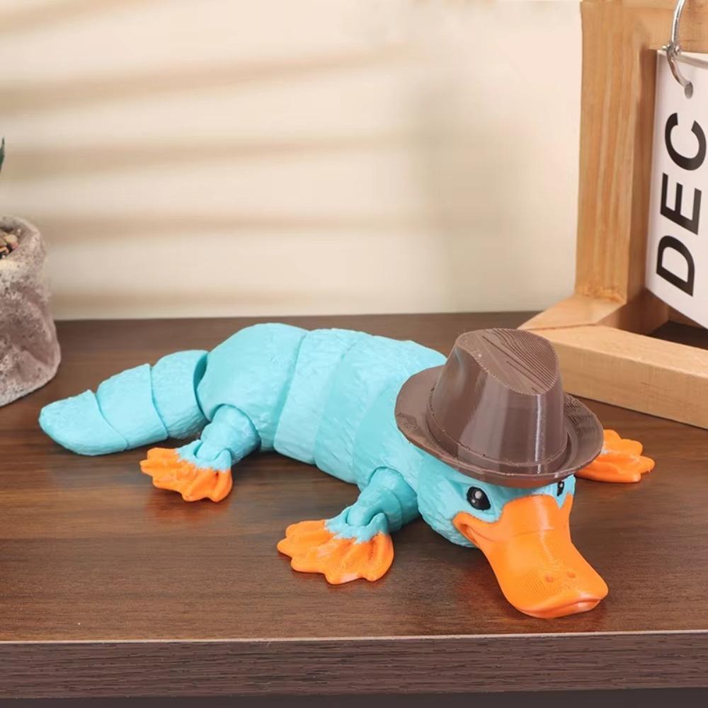 Многосуставная 3D-печатная утконос Декор для комнаты 3D-модель утконоса Фигурка утконоса Детская игрушка