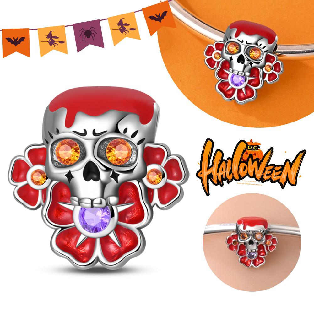 Хэллоуин Вечеринка Медный Светящийся Скелет Гроб Подвеска Бусины Подходят Браслет-шарм Для Изготовления Ювелирных Изделий Женские Подарки