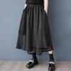 Black Plus Size High Waist Vintage Spring Summer Casual Loose Long for Woman Skirts Womens Skirt