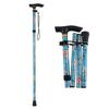 Telescopic Folding Walking Stick for Hiking - Printed Design with Straight Handle for the Elderly.