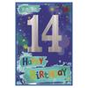Simon Elvin Stars 14th Birthday Greetings Card (Pack of 6)
