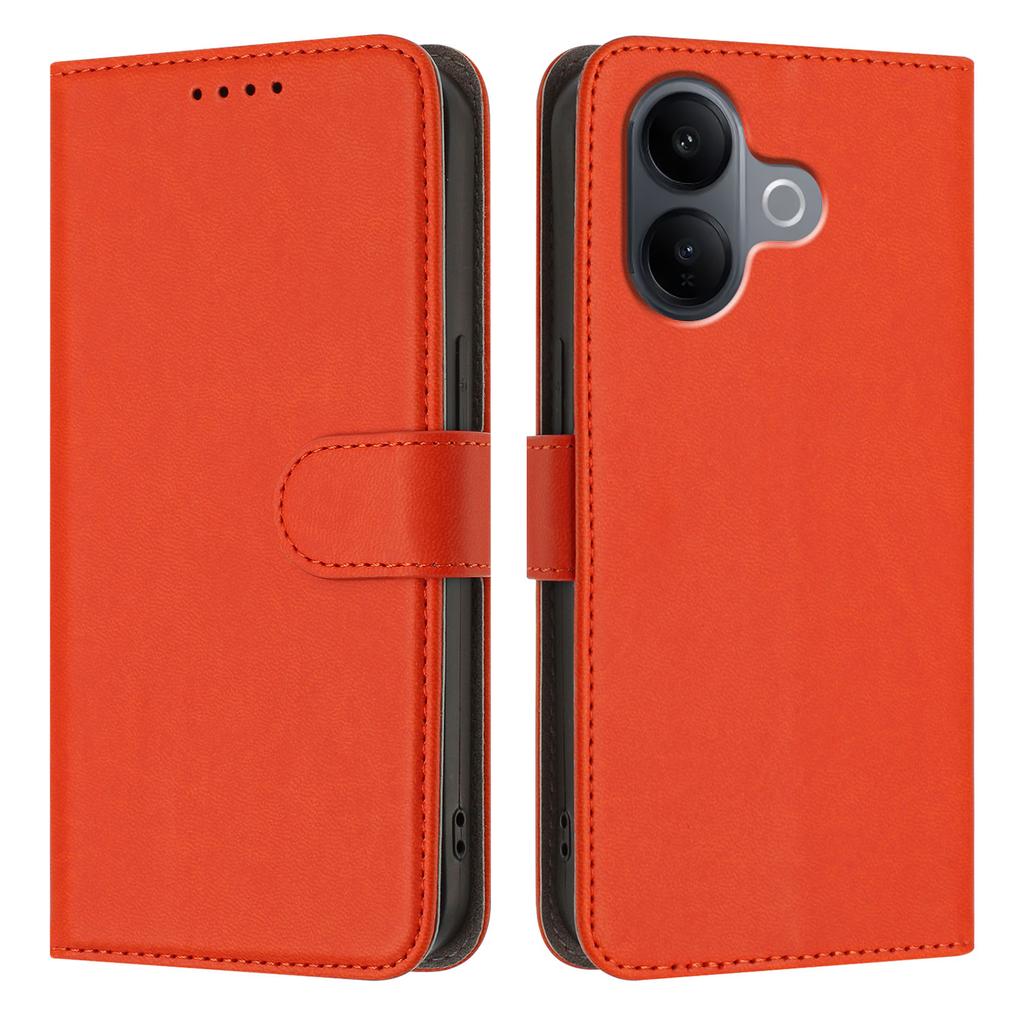 For vivo V60 Lite 5G Leather Case Solid Color Phone Cover with Wallet