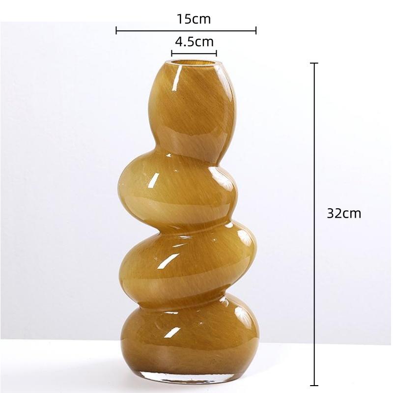 Галька Форма Геометрическая Штабелируемая Стеклянная Ваза Ваза для Цветов Аксессуары для Цветочной Композиции Террариум Аксессуары для Домашнего Декора