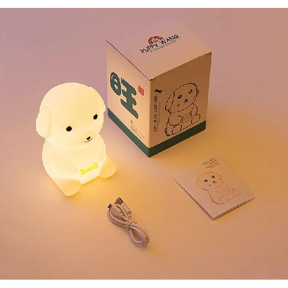 Светодиодный светильник для объятий и щенков, милый ночник для сна, портативный умный сенсорный силиконовый ночник для