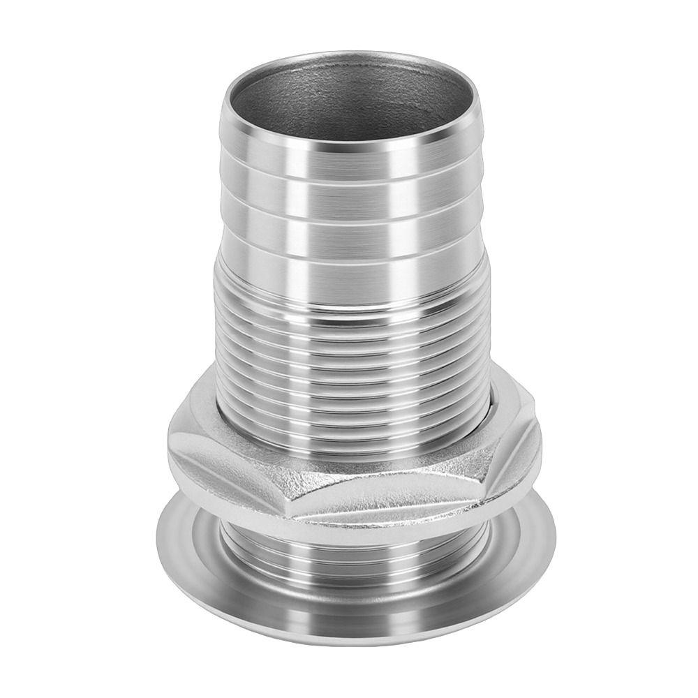 Semi Thread Thru Hull Fitting Standard Length Water Drain Fitting Hose Barb Connector For Boat