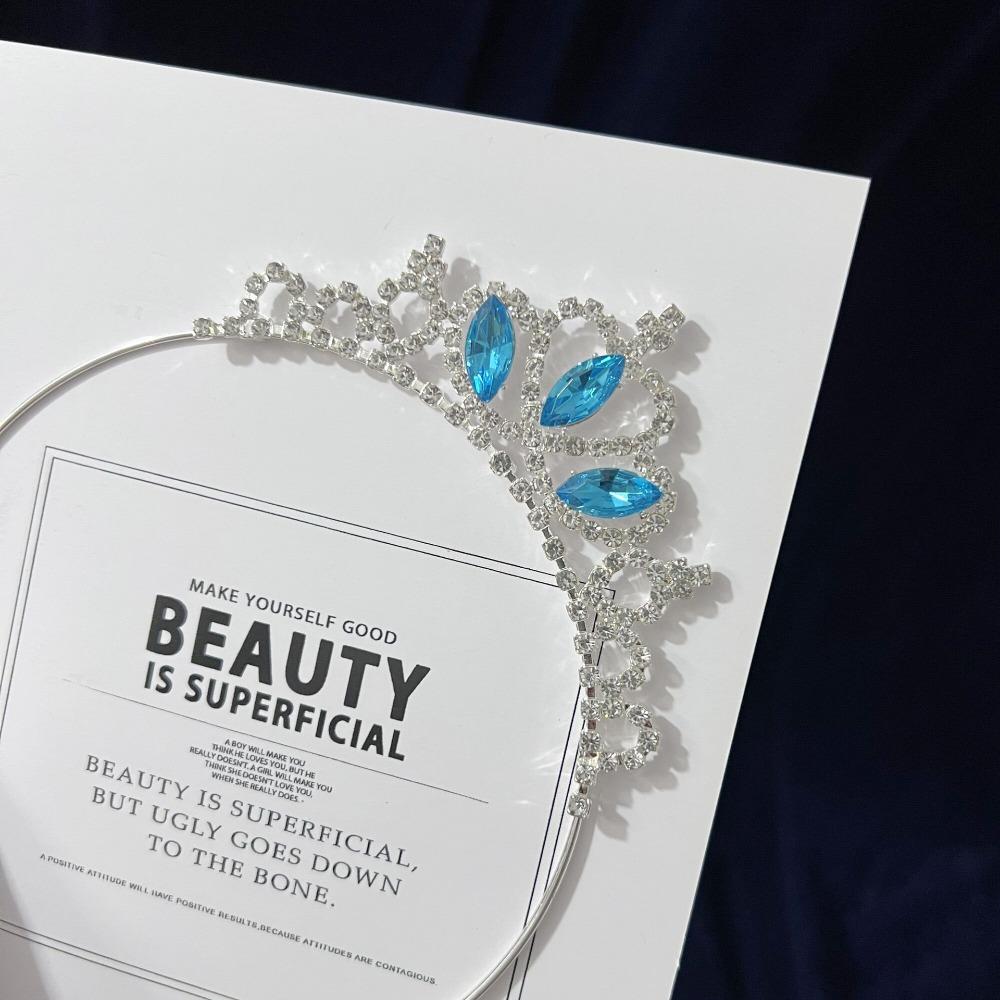 Аксессуары на день рождения Корона принцессы Ободок Украшения для волос Хрустальная корона Новая тиара со стразами