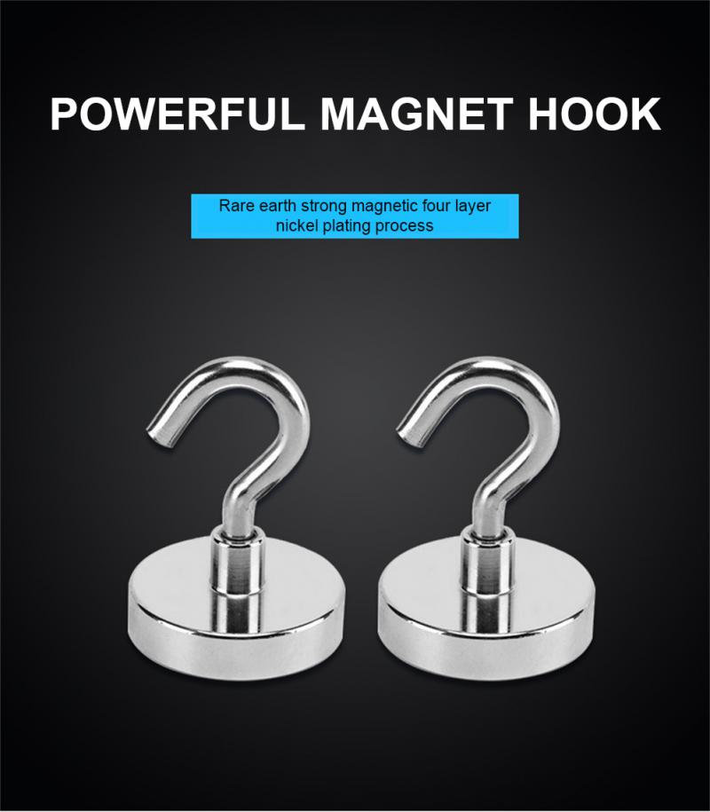 Магнитные крючки Мощная сверхпрочная вешалка из неодимового магнита Сильные магнитные вешалки для чашек Крючки для ключей Настенный крючок для пальто Магнит