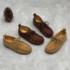 New Retro and Simple Flat Bean Shoes, Soft Leather Single Shoes