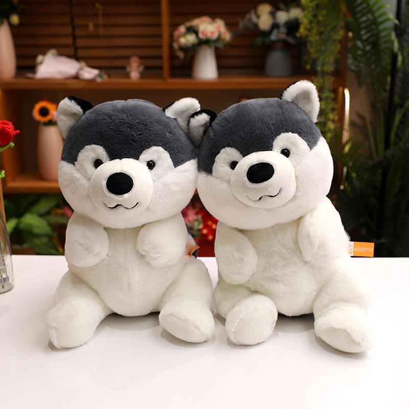 Handheld Cartoon Cute Rose Husky Plush Stuffed Toy Pillow For Decoration Room