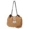 Used AUTHENTIC JIMMY CHOO StudsShoulder Bag Brown Leather