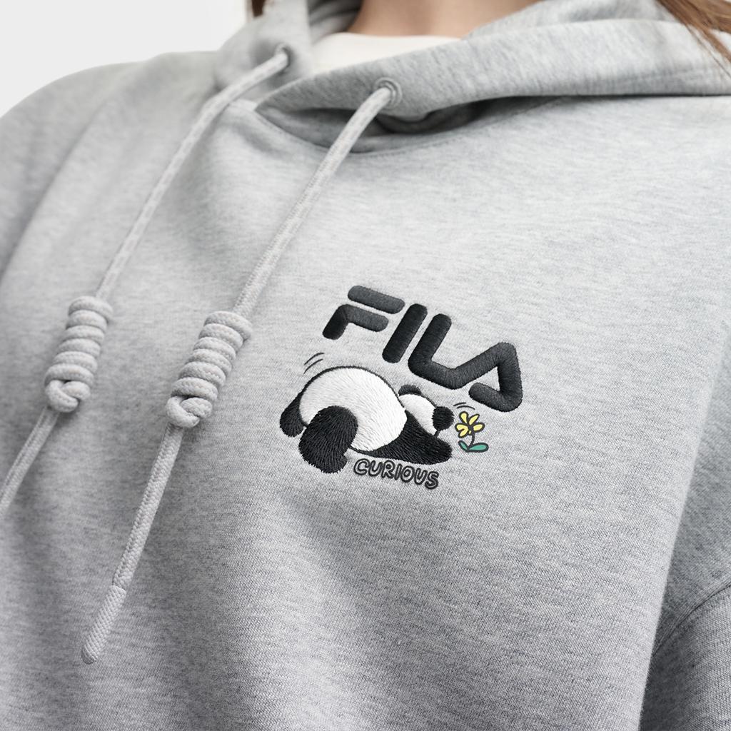 Fila Heritage Fashion Versatile Sports Logo Print Loose Thick Woven Hoodie Unisex Hoodies F51U538201F-MG