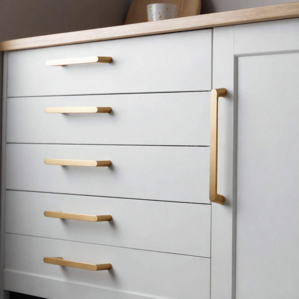Modern Style Cabinet Handles Brushed Nickel Finish Furniture Handles For Dresser Cabinet