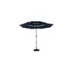 Parasol extérieur rectangulaire double face de 4,5 m avec manivelle (bleu marine) (sans pied) .